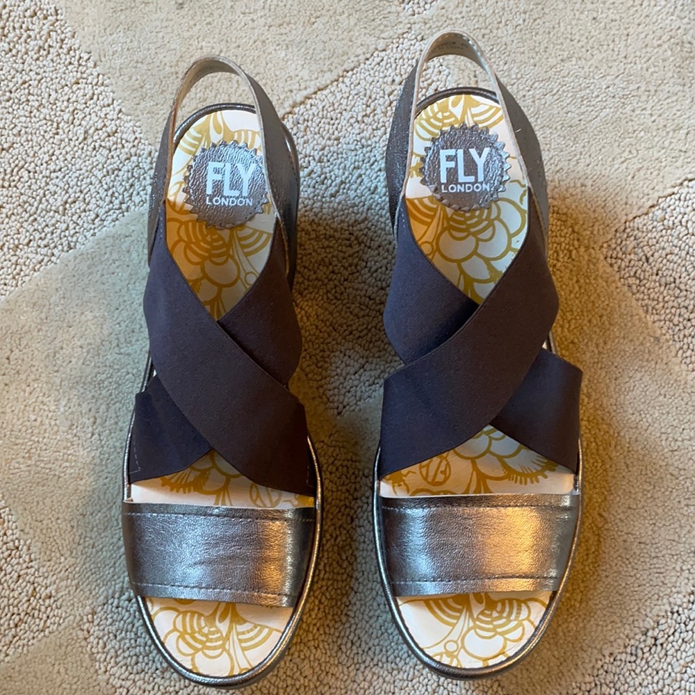Fly London wedges, worn one time!! Size 40